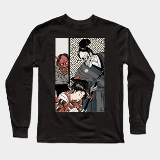 Samurai Death and the Maiden Long Sleeve T-Shirt